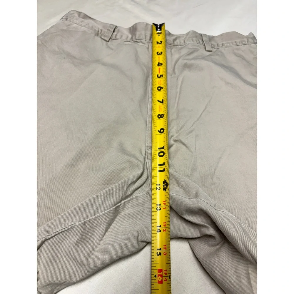 Vintage Polo Ralph Lauren Chino Shorts Mens 33X7 Tan Distressed Raw Hem USA
